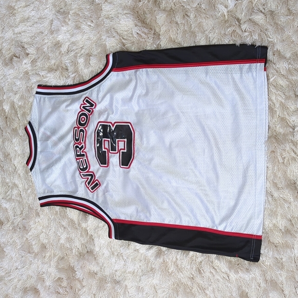 Reebok Allen Iverson I3 White Black Red Jersey M - Picture 6 of 7